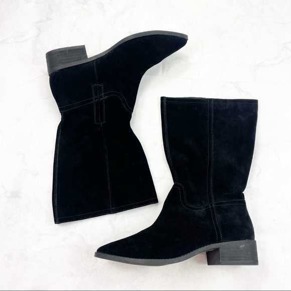 [Lucky Brand] Classic Black Pointed Toe Boots - Picture 5 of 5